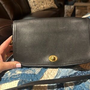 Vintage Coach Black Convertible Clutch